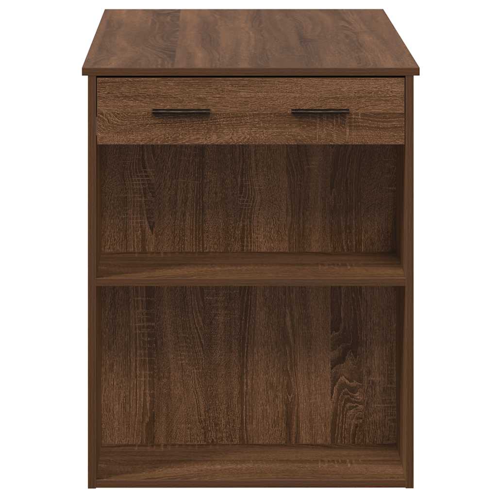Desk with drawer/shelf, brown, 102x62x77.5cm