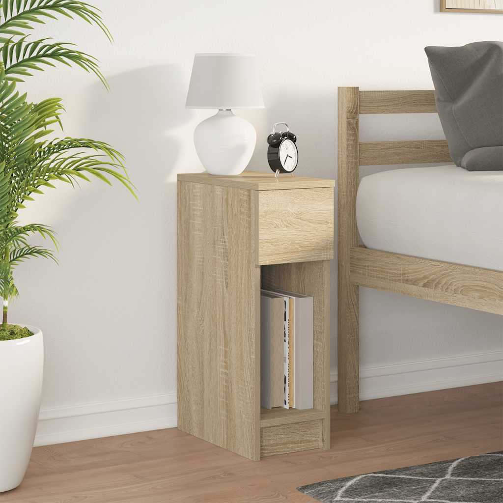Bedside cabinet with drawer, sonoma, 20x36x60cm