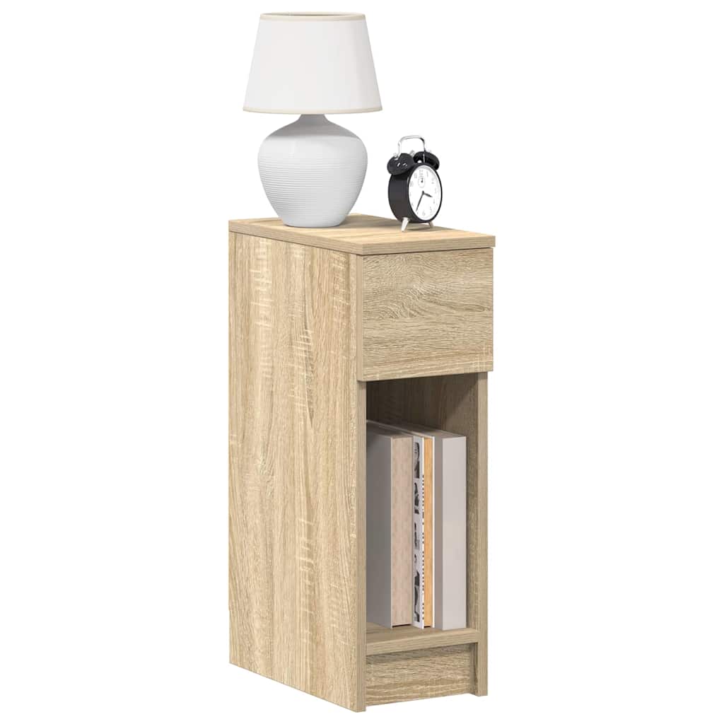 Bedside cabinet with drawer, sonoma, 20x36x60cm