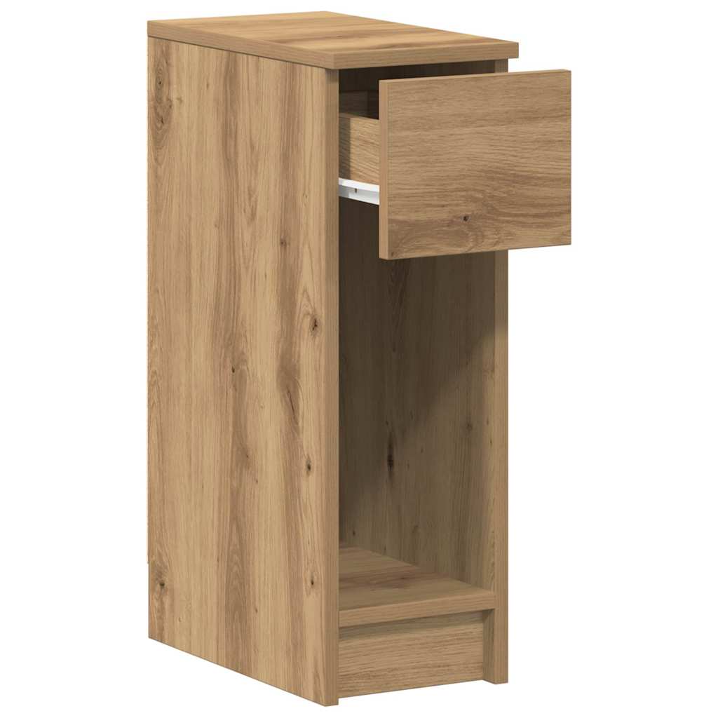 Bedside table with a drawer, artisan oak, 20x36x60cm