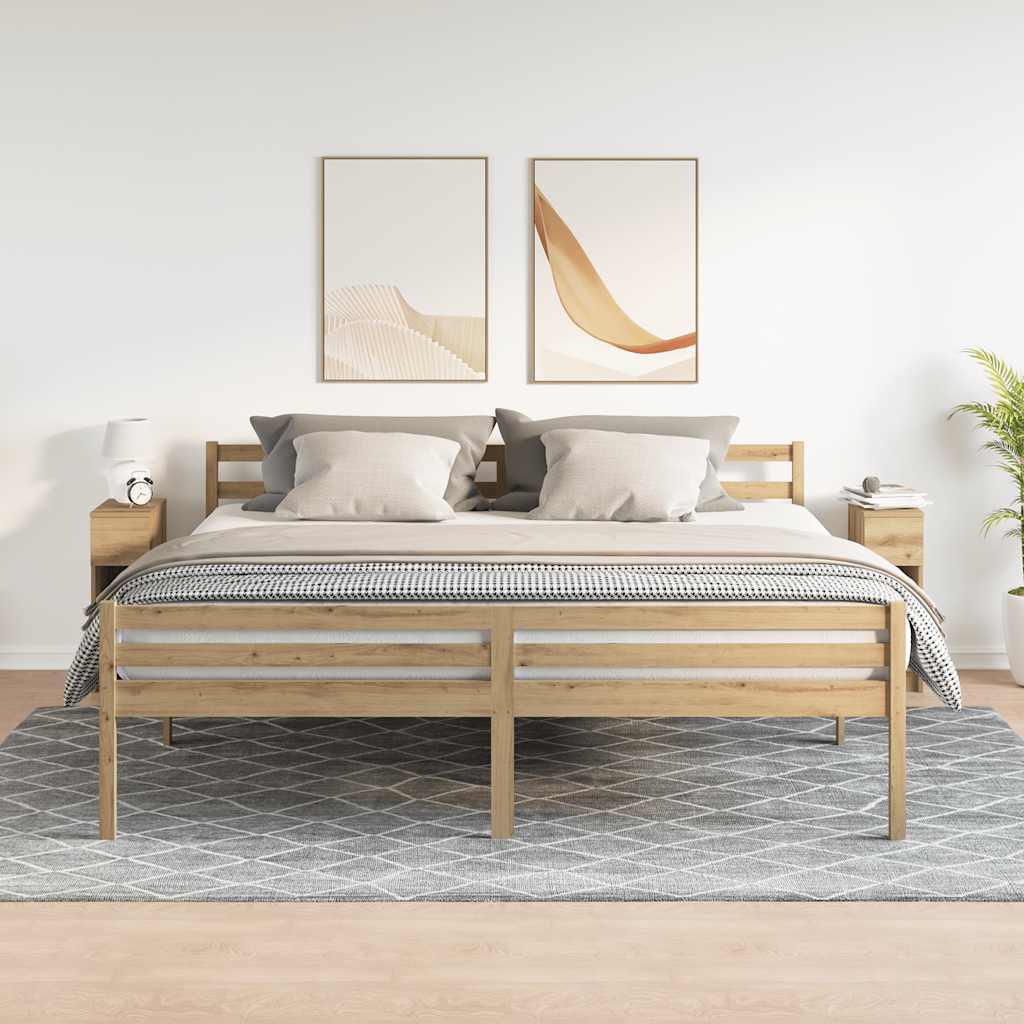 Nightstands with drawer, 2 pcs., artisan, 20x36x60cm