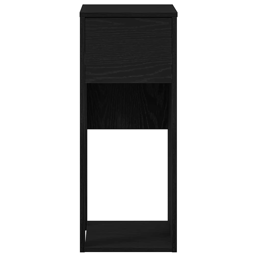 PC tower stand with drawer, black, 30x44x74 cm