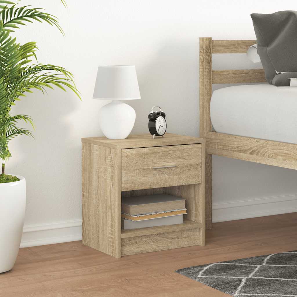 Nightstand with a drawer, Sonoma oak, 39x28x41cm