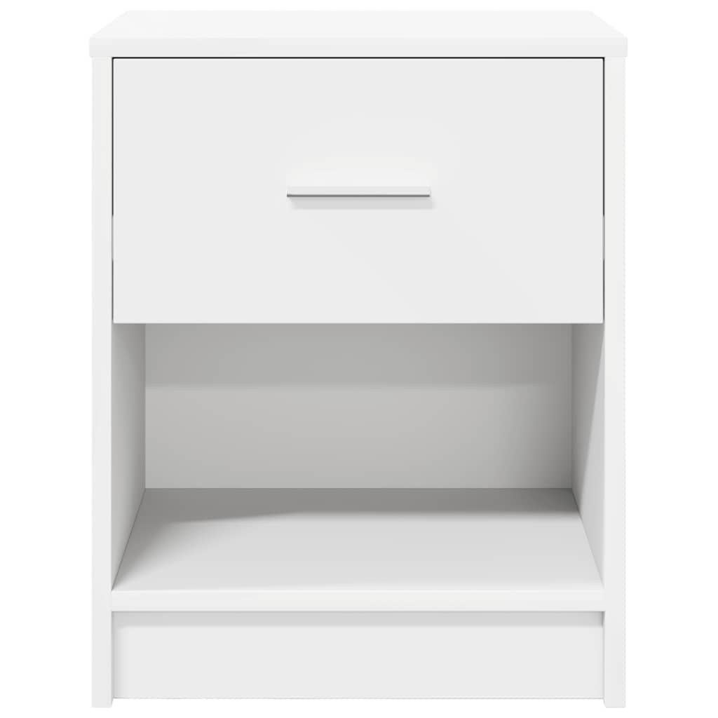 Bedside cabinet with drawer, white, 40x34x50cm