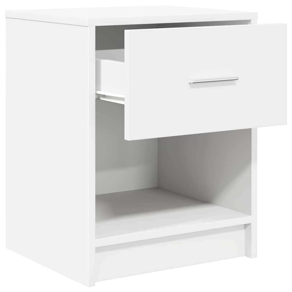 Bedside cabinet with drawer, white, 40x34x50cm
