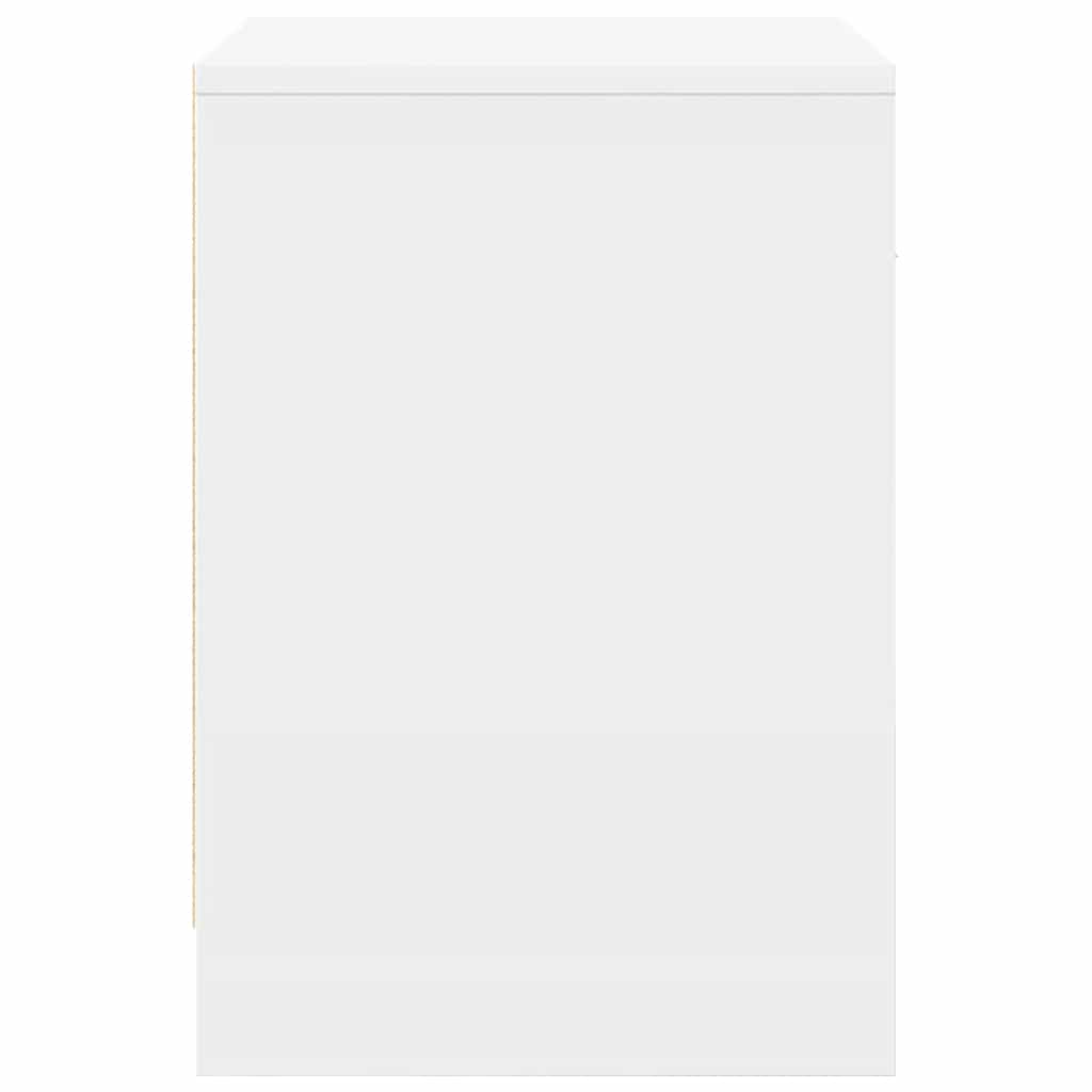 Bedside cabinet with drawer, white, 40x34x50cm