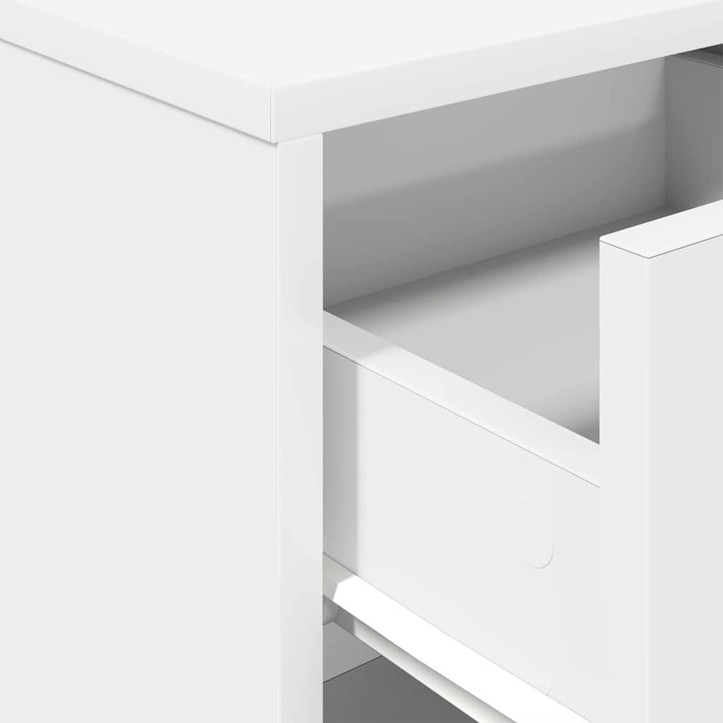 Bedside cabinet with drawer, white, 40x34x50cm