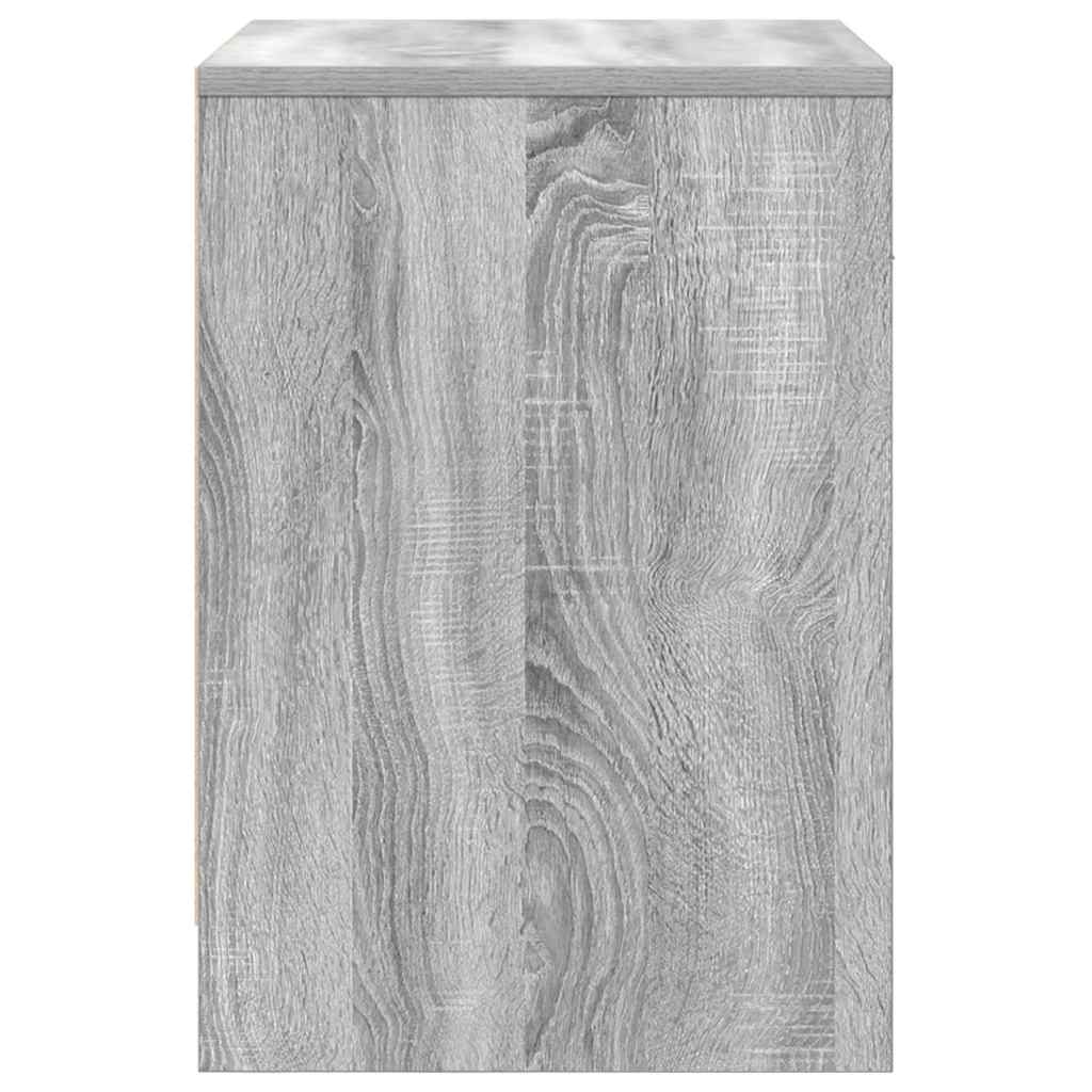 Bedside tables with drawer, 2 pcs., grey, 40x34x50cm
