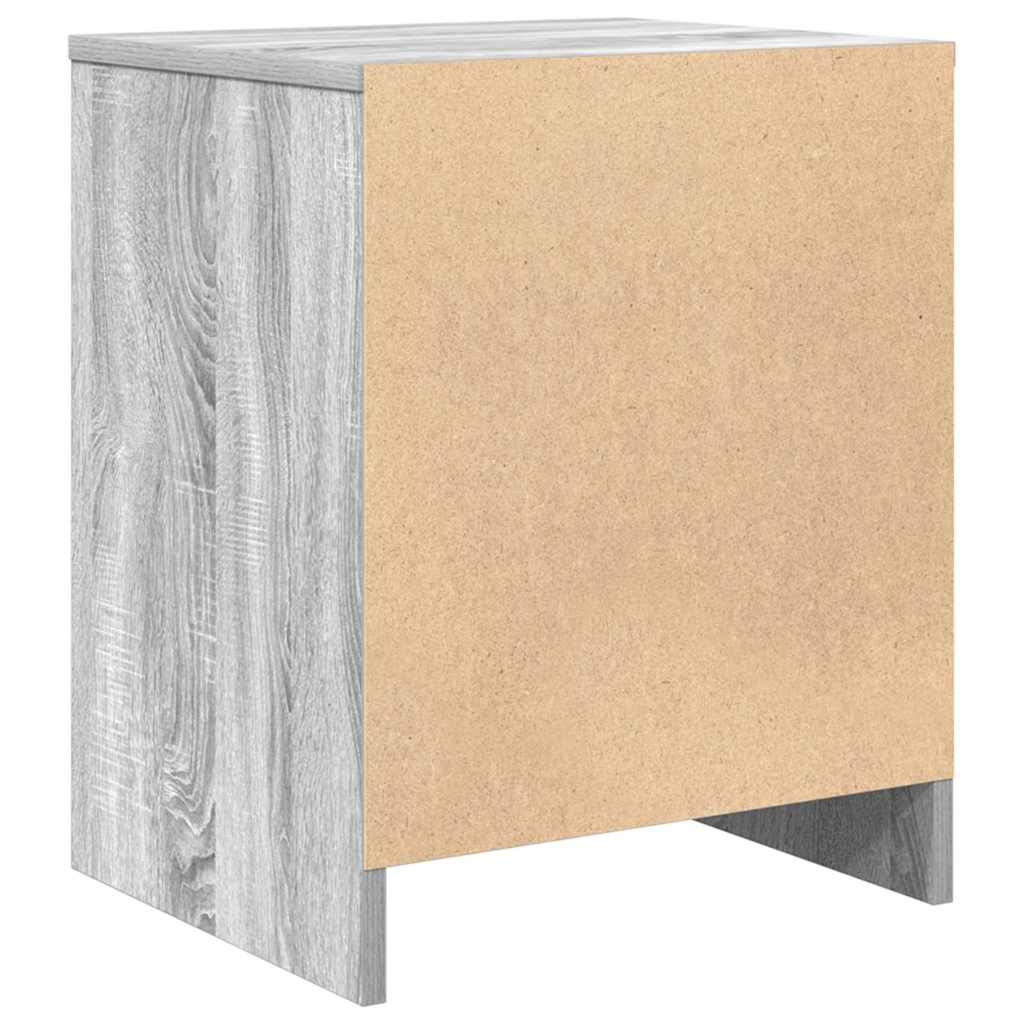Bedside tables with drawer, 2 pcs., grey, 40x34x50cm