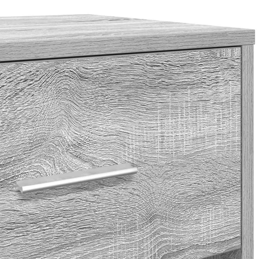 Bedside tables with drawer, 2 pcs., grey, 40x34x50cm