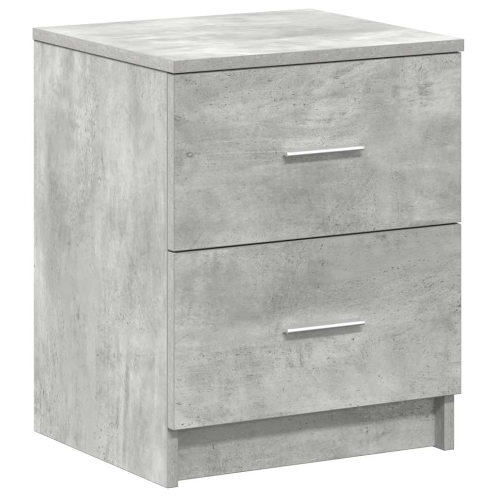 Bedside tables with 2 drawers, 2 pcs., concrete, 40x36x50cm