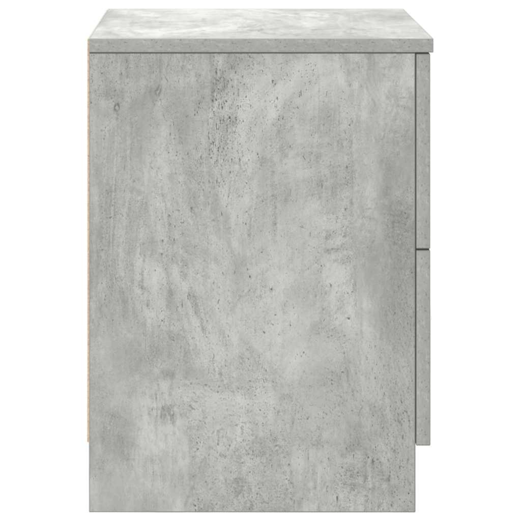 Bedside tables with 2 drawers, 2 pcs., concrete, 40x36x50cm