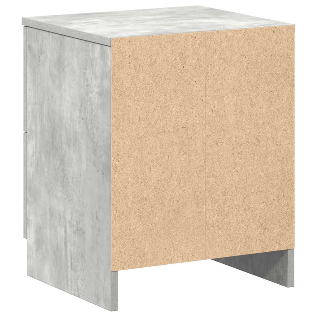 Bedside tables with 2 drawers, 2 pcs., concrete, 40x36x50cm