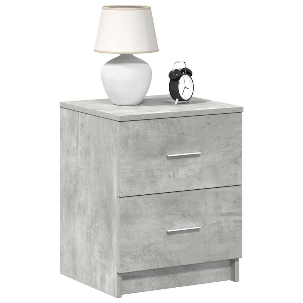 Bedside tables with 2 drawers, 2 pcs., concrete, 40x36x50cm