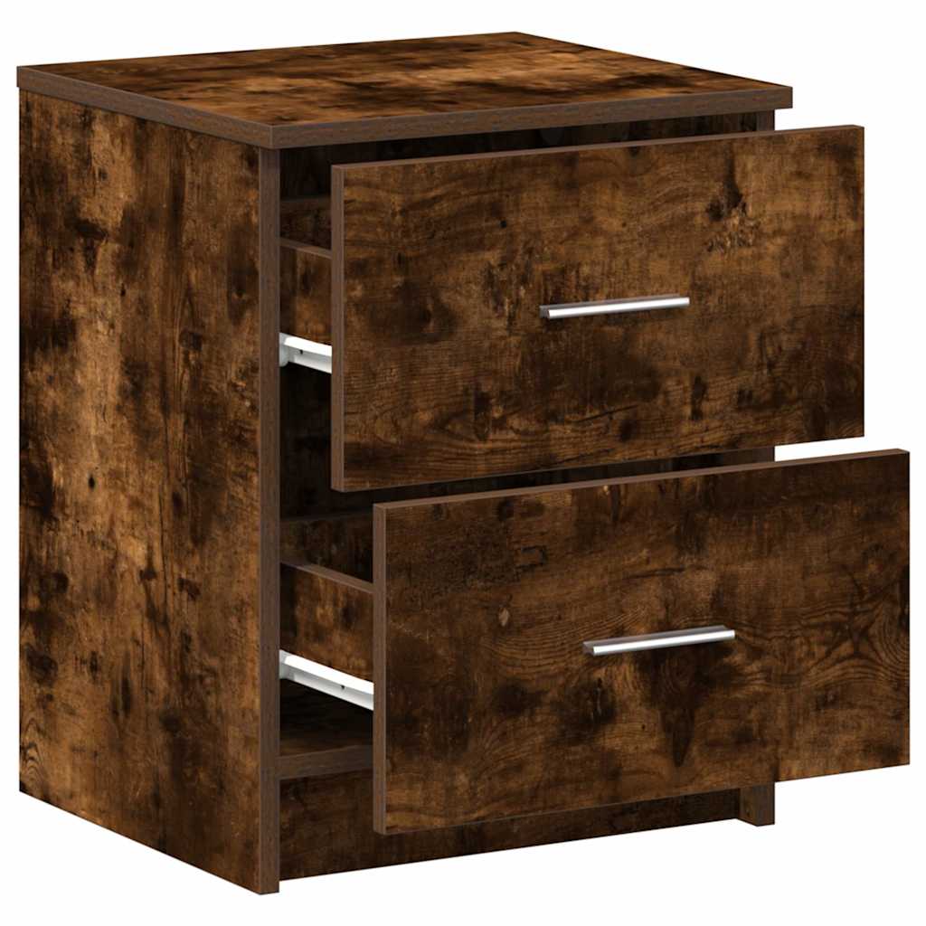 Nightstands with 2 drawers, 2 pcs., smoky, 40x36x50cm