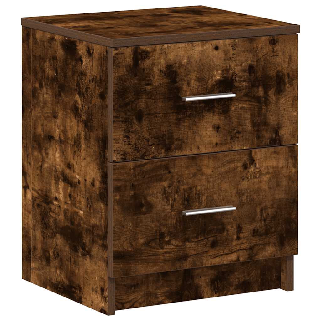Nightstands with 2 drawers, 2 pcs., smoky, 40x36x50cm
