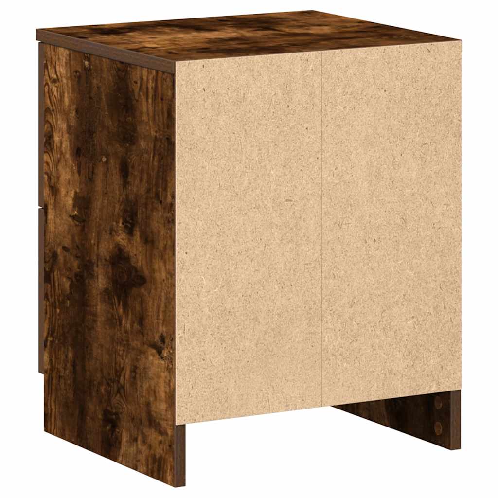 Nightstands with 2 drawers, 2 pcs., smoky, 40x36x50cm