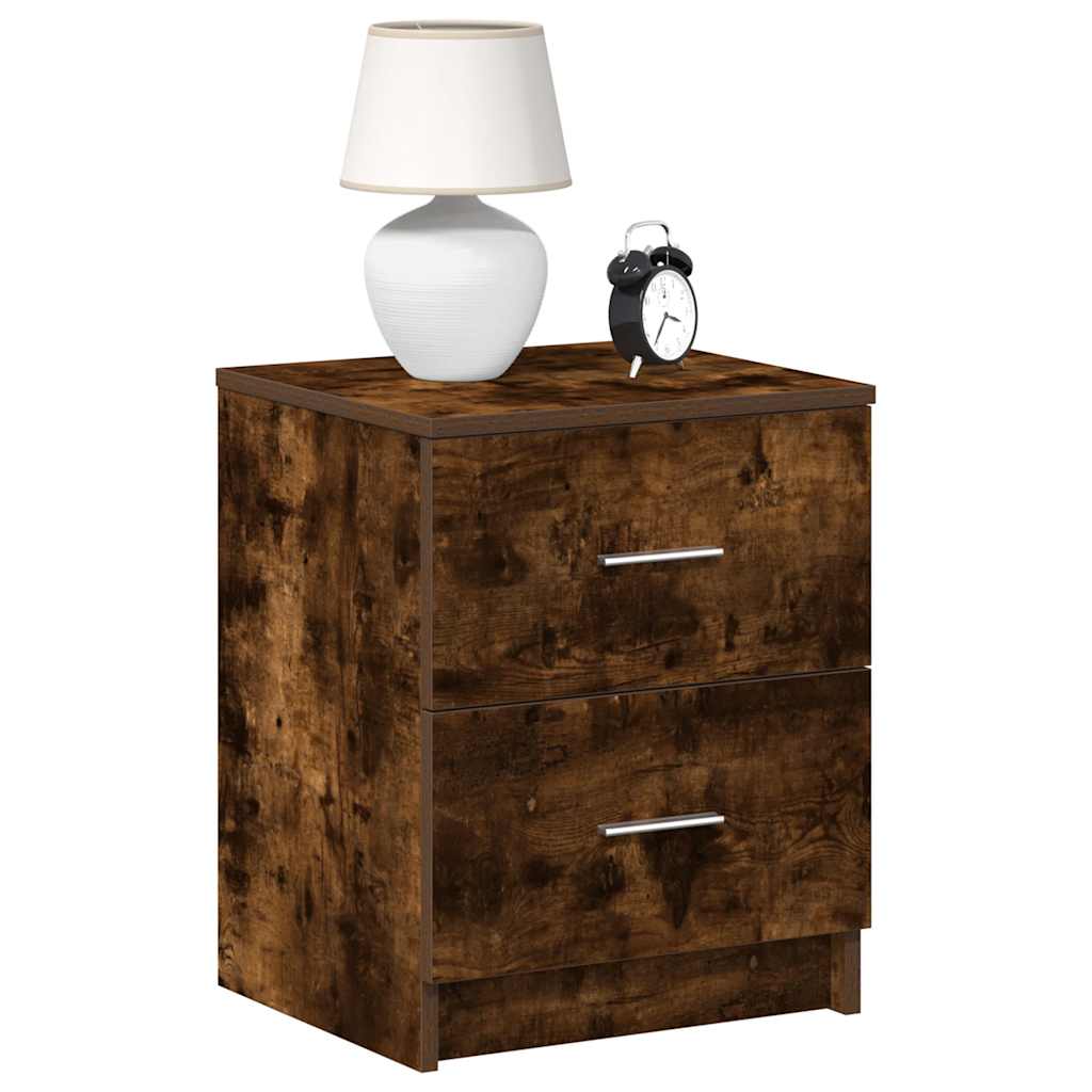 Nightstands with 2 drawers, 2 pcs., smoky, 40x36x50cm