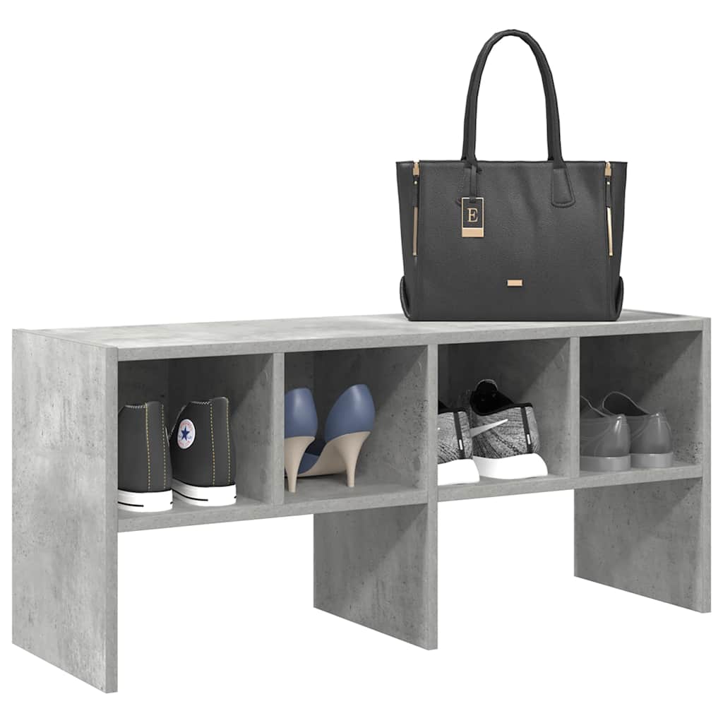 Shoe rack, stackable, grey, 89.5x30x40cm