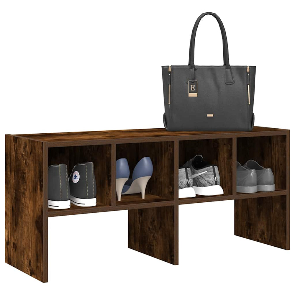 Shoe rack, stackable, smoke, 89.5x30x40cm