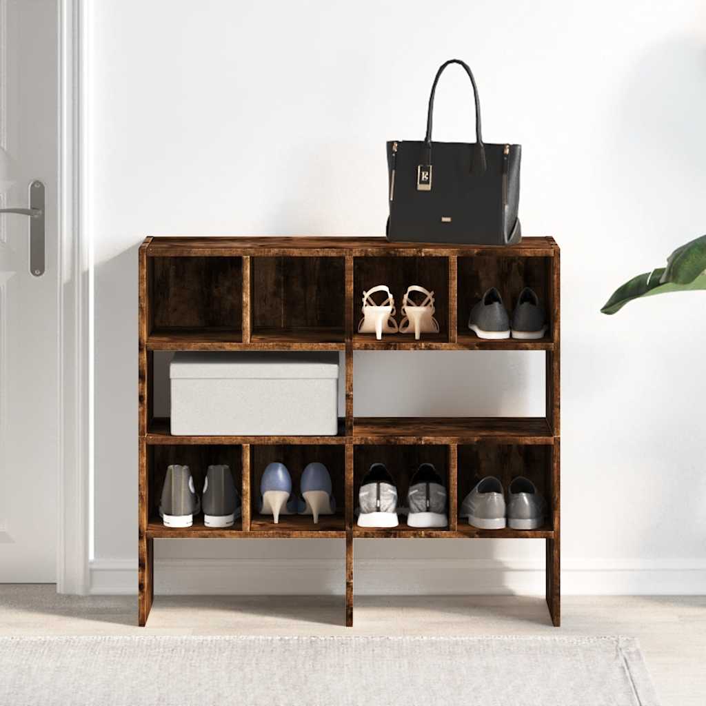 Shoe Racks, 2 pcs., Stackable, Smokey, 89.5x30x40cm