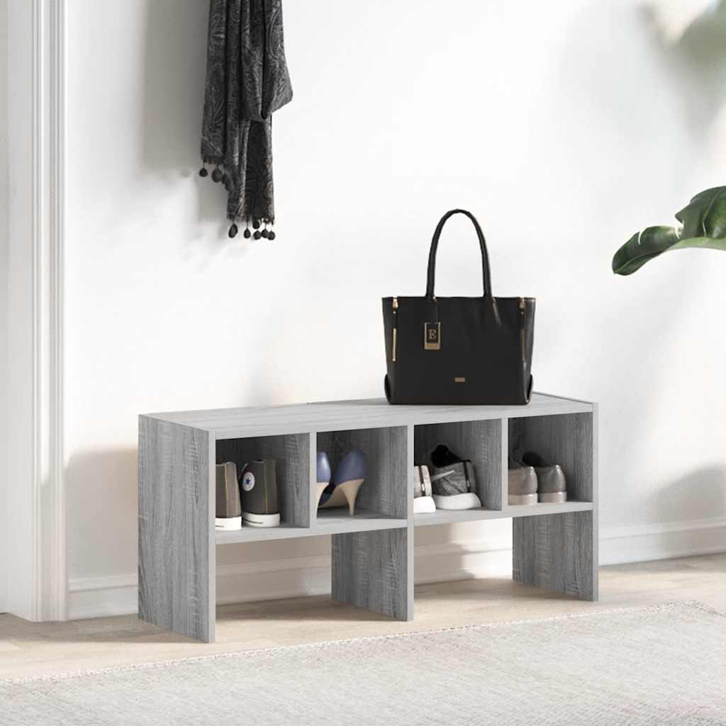 Shoe rack, stackable, grey, 89.5x30x40cm