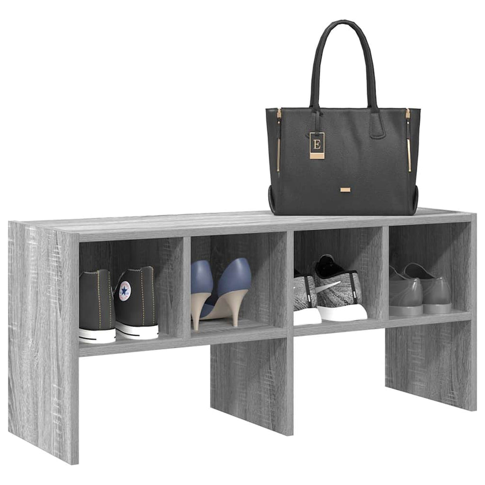Shoe rack, stackable, grey, 89.5x30x40cm