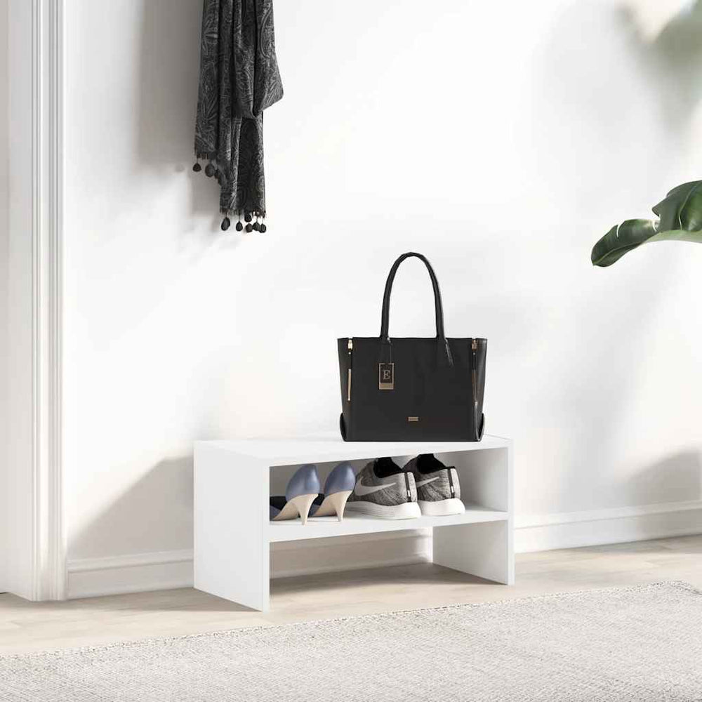 Shoe rack, stackable, white, 60x30x30.5cm
