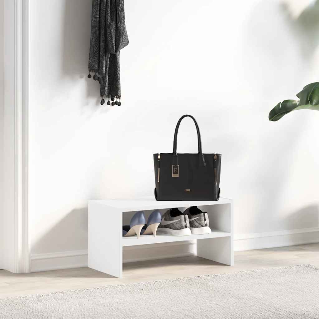 Shoe rack, stackable, white, 60x30x30.5cm