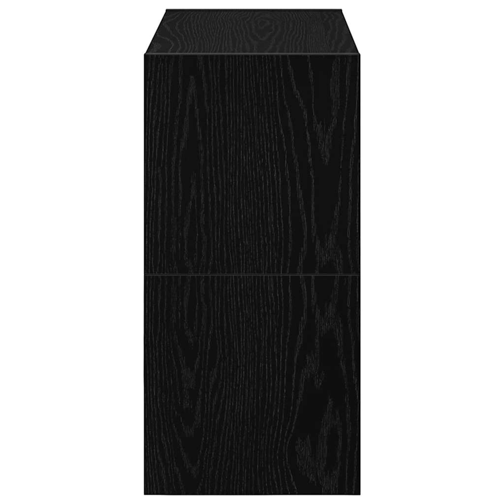Shoe racks, 2 pcs, stackable, black, 60x30x30.5cm