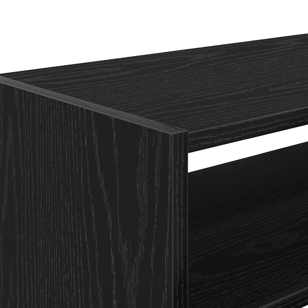 Shoe racks, 2 pcs, stackable, black, 60x30x30.5cm