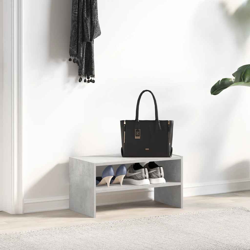 Shoe rack, stackable, grey, 60x30x30.5cm