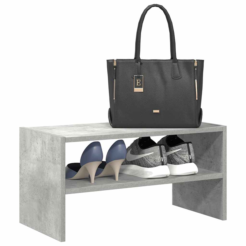 Shoe rack, stackable, grey, 60x30x30.5cm