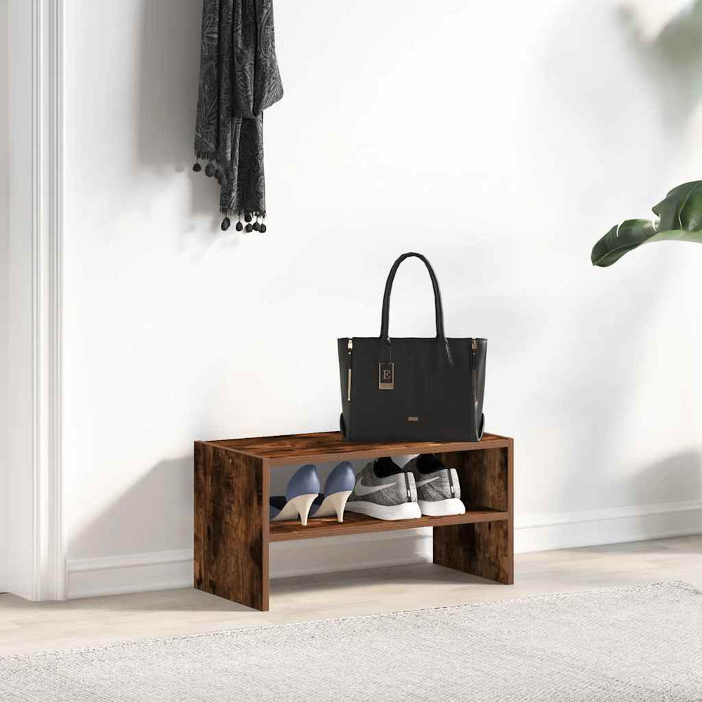 Shoe rack, stackable, smoky, 60x30x30.5cm