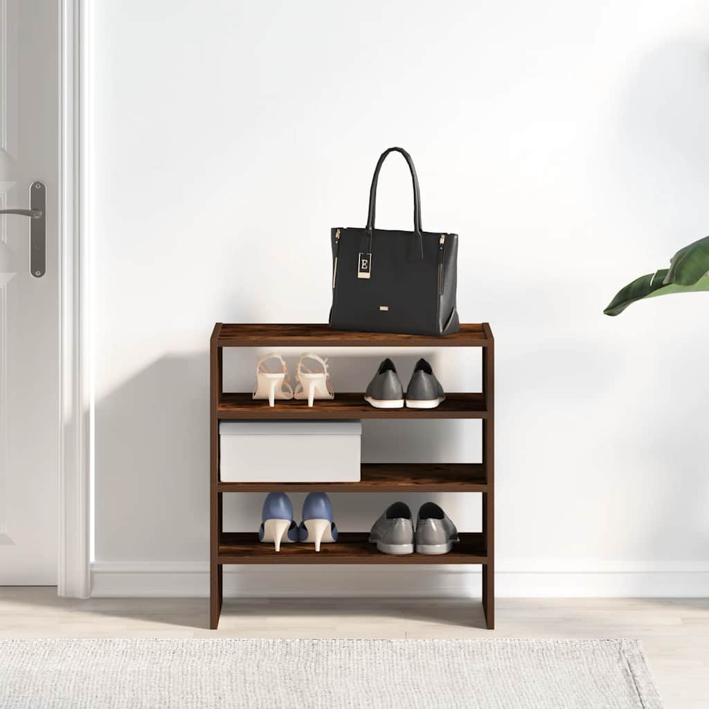Shoe racks, 2 pcs, stackable, smoky, 60x30x30.5cm