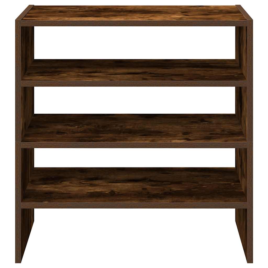 Shoe racks, 2 pcs, stackable, smoky, 60x30x30.5cm