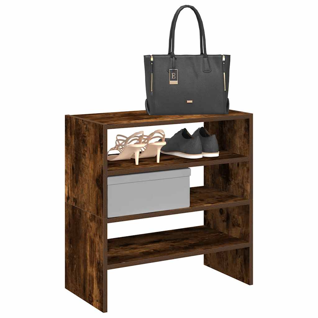 Shoe racks, 2 pcs, stackable, smoky, 60x30x30.5cm