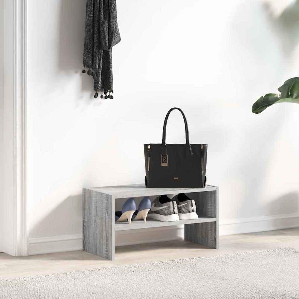 Shoe rack, stackable, grey, 60x30x30.5cm