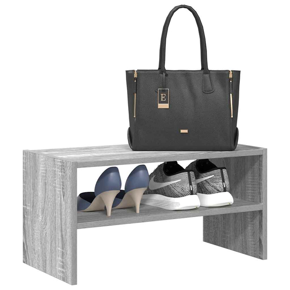 Shoe rack, stackable, grey, 60x30x30.5cm