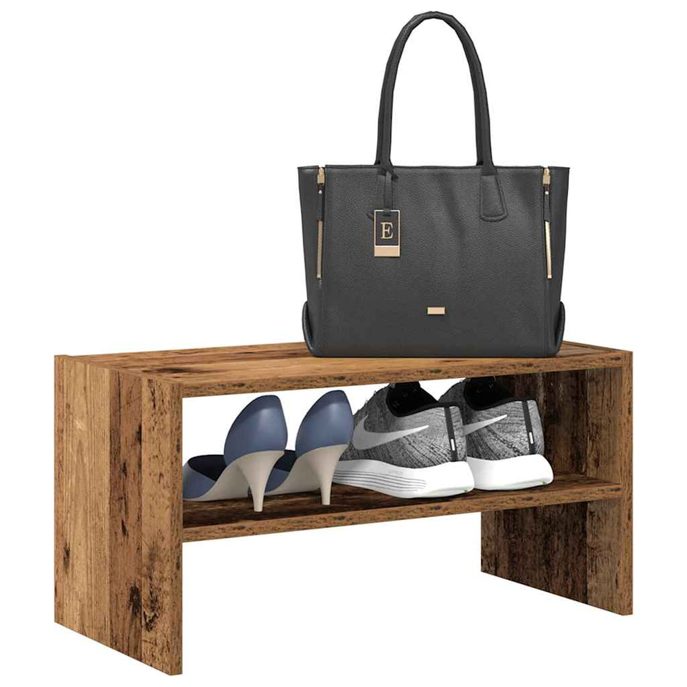 Shoe Rack, Stackable, Wood, 60x30x30.5cm