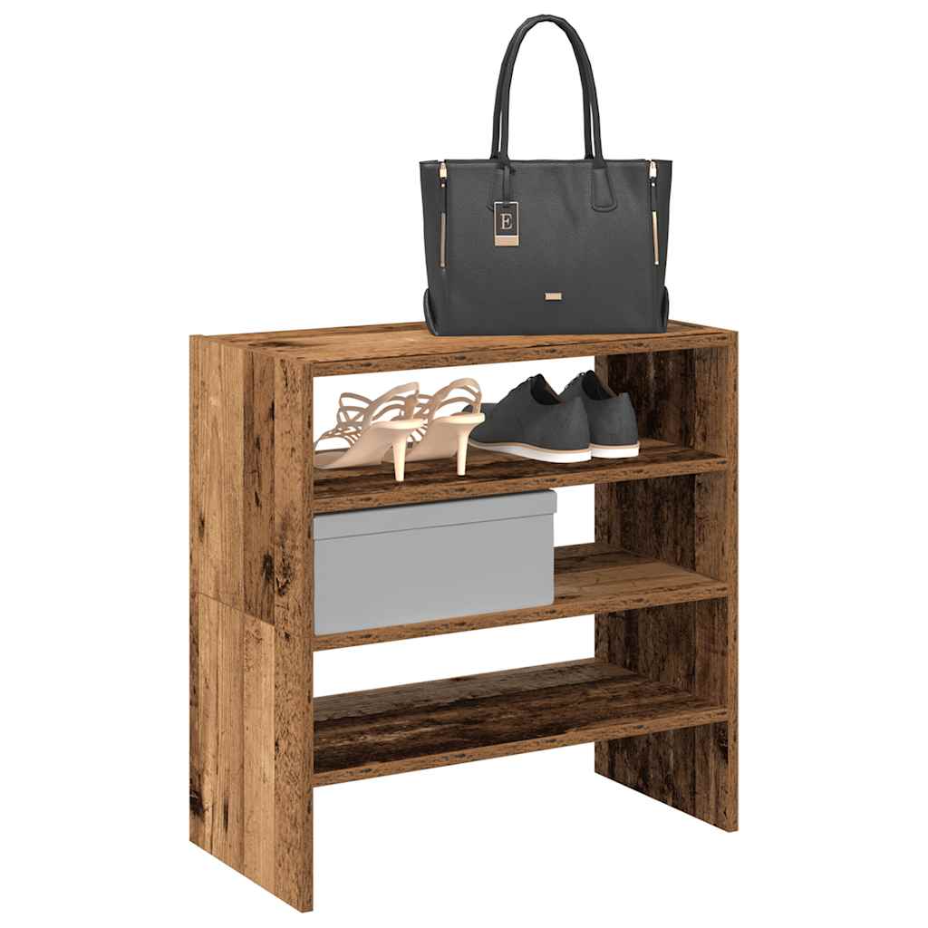 Shoe racks, 2 pcs, stackable, wood, 60x30x30.5cm
