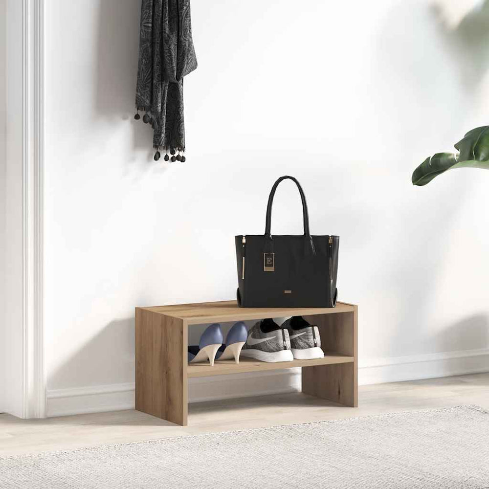 Shoe rack, stackable, artisan oak, 60x30x30.5cm
