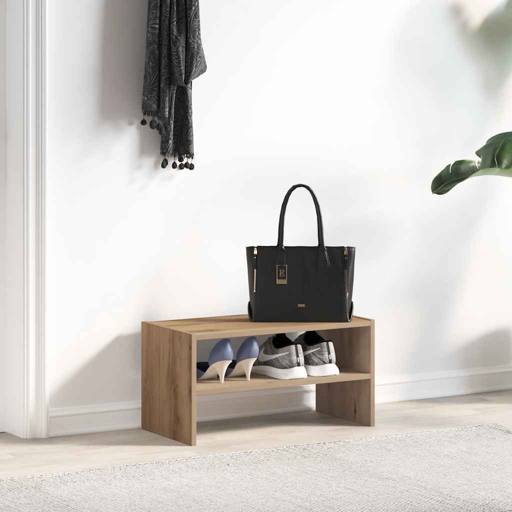 Shoe rack, stackable, artisan oak, 60x30x30.5cm