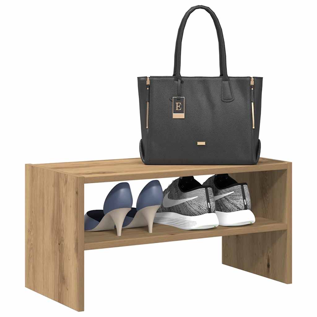 Shoe rack, stackable, artisan oak, 60x30x30.5cm