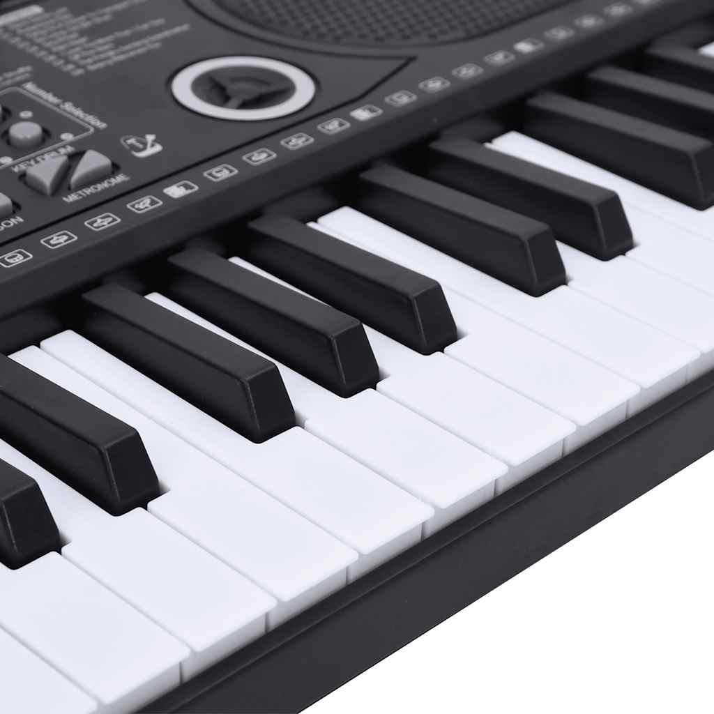 61 raktai fortepijoninė elektrinė klaviatūra su muzikiniu stovu