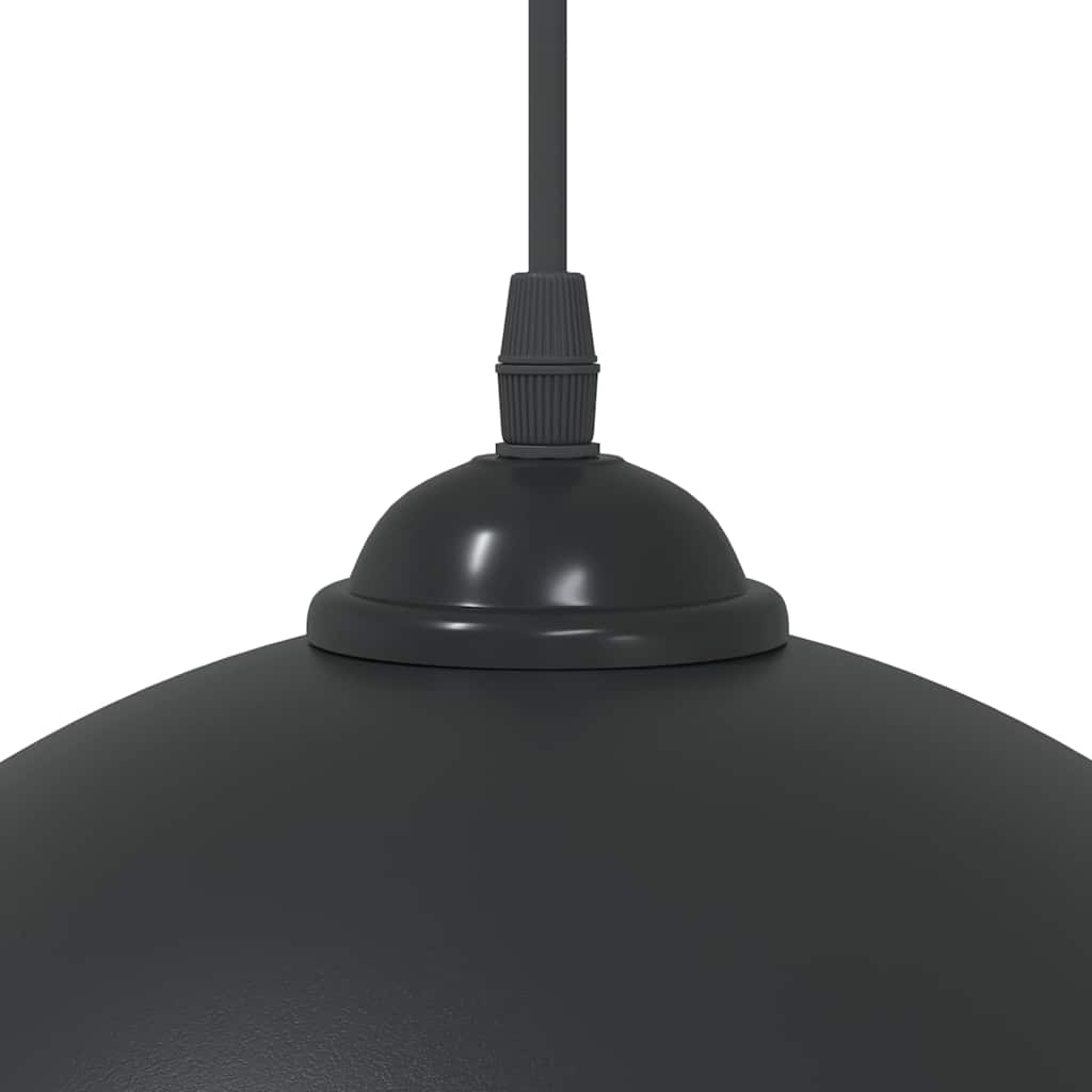 Pakabinami šviestuvai, 2 vnt., reguliuojamo aukščio, E27, juodi, Ø 30 cm, metaliniai