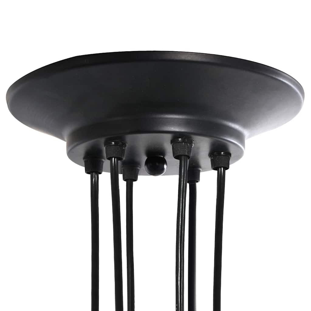 Pendant lamp with 6 E27 metal lamp holders