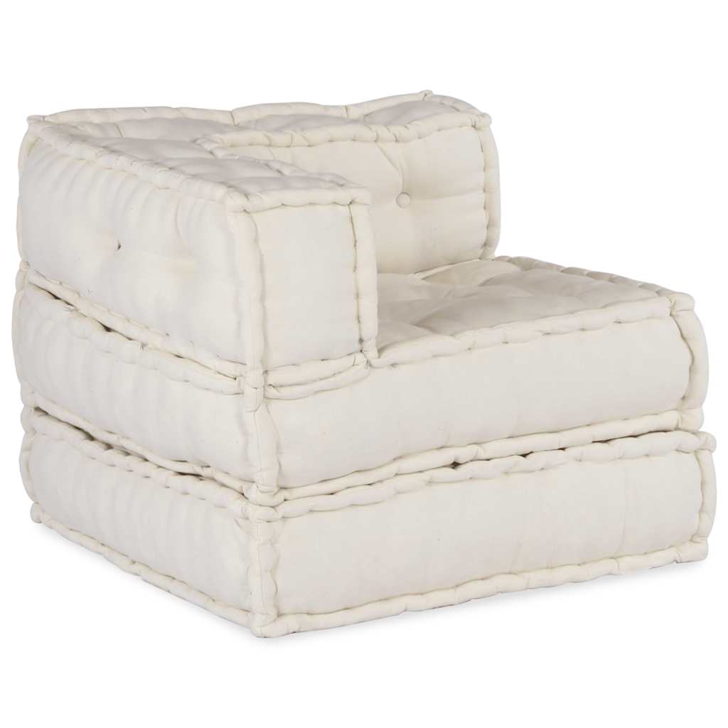 Modulinė sofa, kreminės spalvos, 70x70x54 cm, audinys