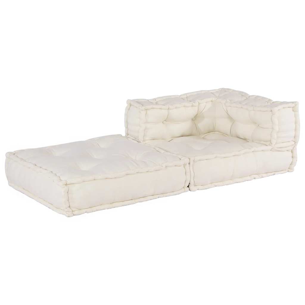 Modulinė sofa, kreminės spalvos, 70x70x54 cm, audinys