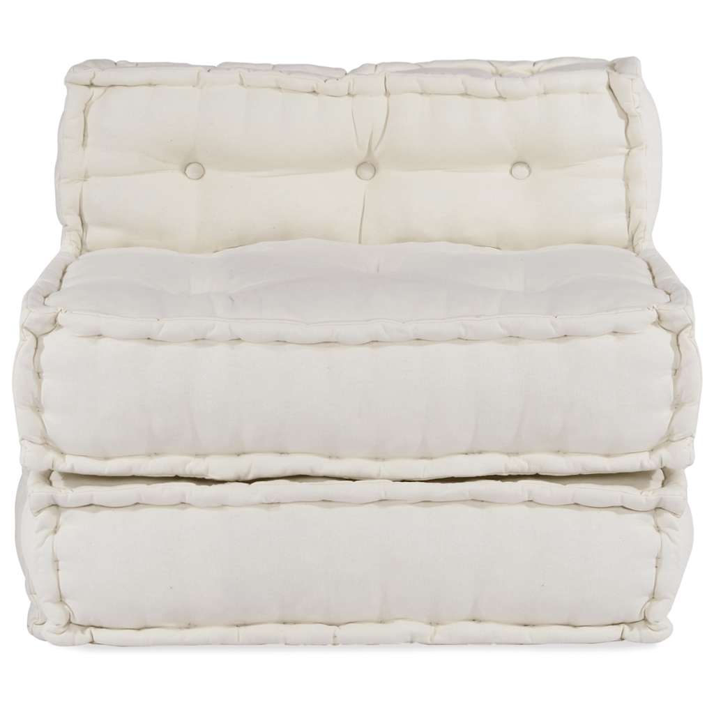 Modulinė sofa, kreminės spalvos, 70x70x54 cm, audinys